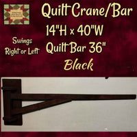 Quilt Crane Holder Wood Black