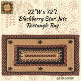 Blackberry Star Jute Rectangle Rugs Assorted Sizes