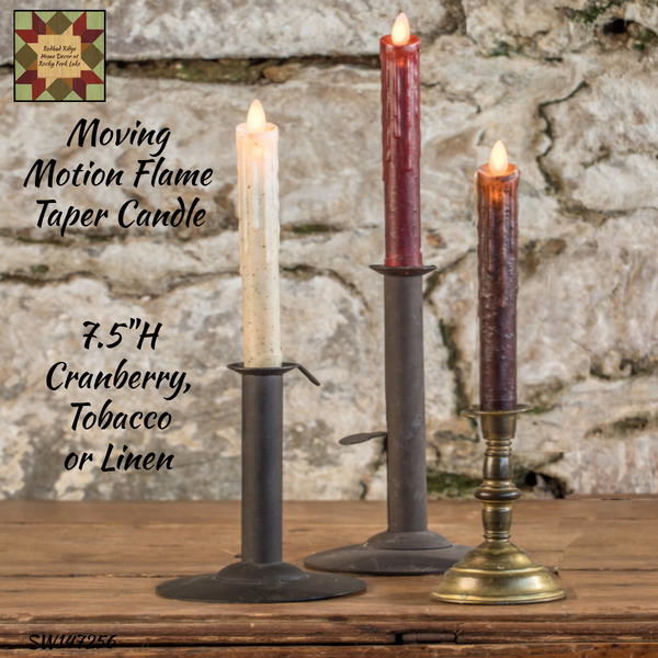 Taper Moving Motion Flame Timer Candle 7.5"H 3 Colors