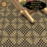 Shadowbrook Black & Tan Woven Table Top Collection