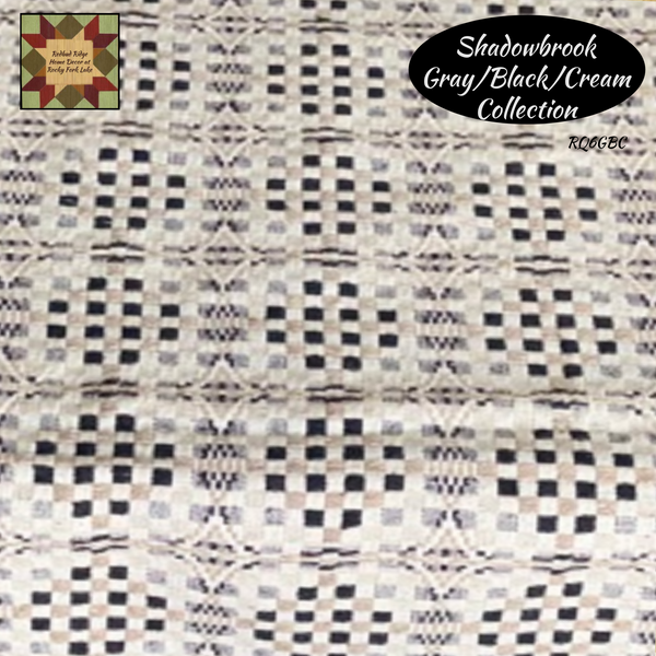 Shadowbrook Gray/Black/Cream Table Top Woven Collection