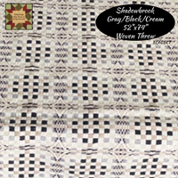 Shadowbrook Gray/Black/Cream Woven Throw 52"x 74"