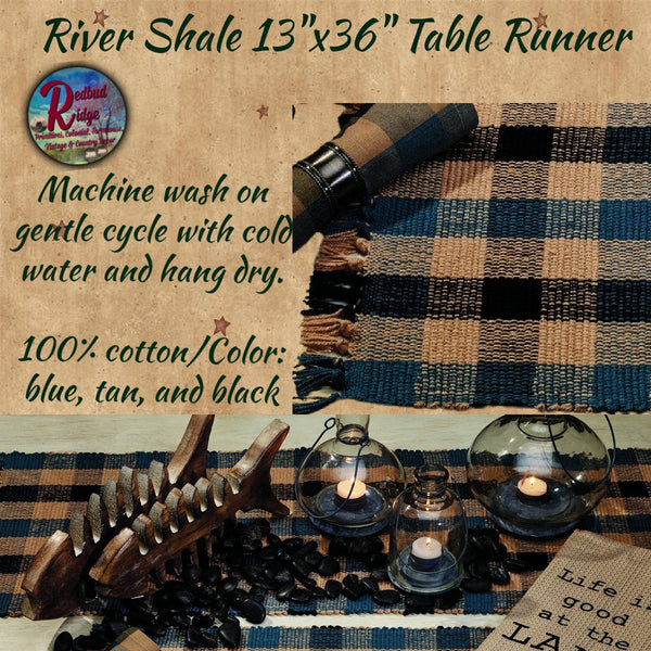 River Shale 36" or 54" Runners & Table Mat/Placemat