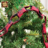 Red & Black Buffalo Check Chain Garland, 7ft