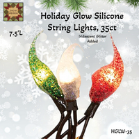 Holiday Glow Silicone String Lights, 35ct 7.5lL