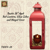 Lanterns Rustic Aged Red 18" or 24"