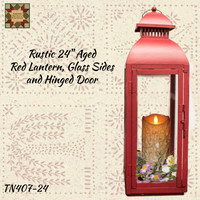 Lanterns Rustic Aged Red 18" or 24"