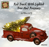 RED TRUCK CHRISTMAS TREE LED Timer LIGHTS