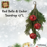 Red Bell & Cedar Teardrop, 17"L