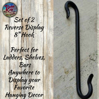 Hanging Reverse S Hook 8" Set of 2