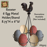 Rooster Egg Metal Stand Holder