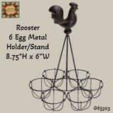 Rooster Egg Metal Stand Holder