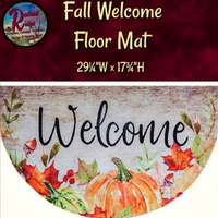 Fall Welcome Pumpkins Rug