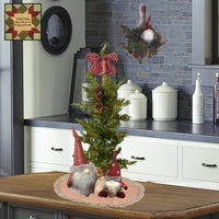 Sawyer Mill Tree Skirt Cranberry Ticking 21"D ~ 25% Savings