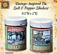 Vintage-Inspired Tin Salt & Pepper Shakers