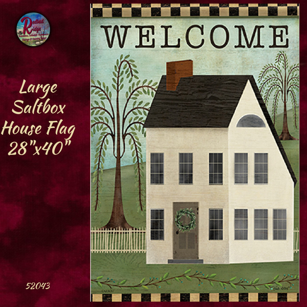 Saltbox House Large Flag 28"X40"