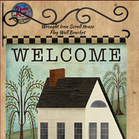 Saltbox House Large Flag 28"X40"