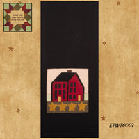 Saltbox House Black Embroidered Towel