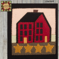Saltbox House Black Embroidered Towel