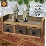 Christmas Santa Vintage Figurines 2 Assorted