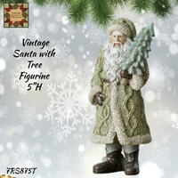 Christmas Santa Vintage Figurines 2 Assorted