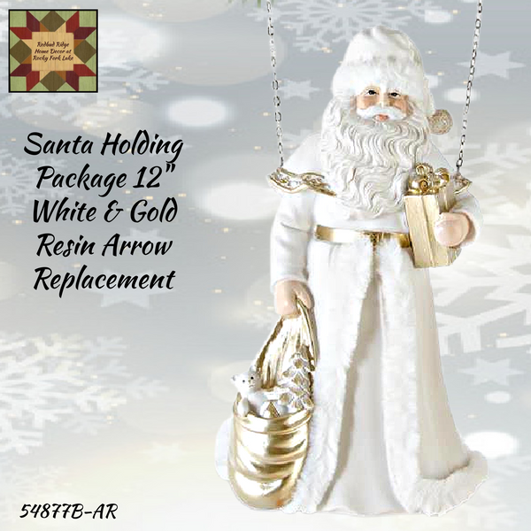 Santa Holding Package Arrow Replacement Sign