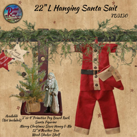 Christmas Vintage Hanging Santa Suit 22"L