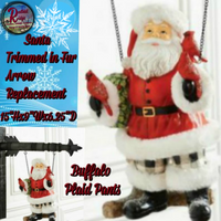 Christmas Arrow Replacement Sign Santa Trimmed in Fur