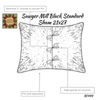 NEW Sawyer Mill Black Standard Sham 21x27