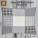 NEW Sawyer Mill Black Standard Sham 21x27