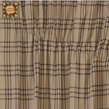 Sawyer Mill Charcoal Plaid Prairie Curtains 63x36x18