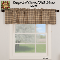 Sawyer Mill Charcoal Plaid Valance 16x72