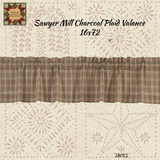 Sawyer Mill Charcoal Plaid Valance 16x72