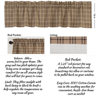 Sawyer Mill Charcoal Plaid Valance 16x72