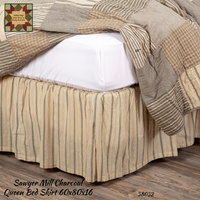 Sawyer Mill Charcoal Queen Bed Skirt 60x80x16