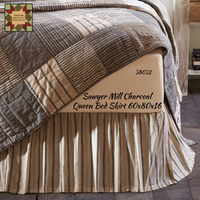 Sawyer Mill Charcoal Queen Bed Skirt 60x80x16