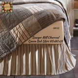 Sawyer Mill Charcoal Queen Bed Skirt 60x80x16