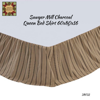 Sawyer Mill Charcoal Queen Bed Skirt 60x80x16