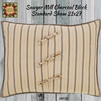 Sawyer Mill Charcoal Standard Sham 21x27