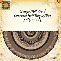 Sawyer Mill Charcoal Creme Jute Rugs w/Pad