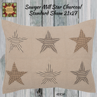 Sawyer Mill Star Charcoal Standard Sham 21x27