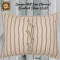 Sawyer Mill Star Charcoal Standard Sham 21x27