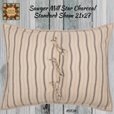 Sawyer Mill Star Charcoal Standard Sham 21x27