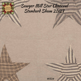 Sawyer Mill Star Charcoal Standard Sham 21x27