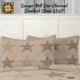 Sawyer Mill Star Charcoal Standard Sham 21x27