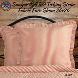 Sawyer Mill Ticking Red/Tan Bedding Collections & Accessories 25% Savings