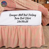 Sawyer Mill Ticking Red/Tan Bedding Collections & Accessories 25% Savings