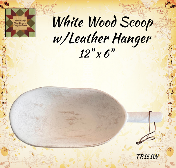 White Scoop Treenware