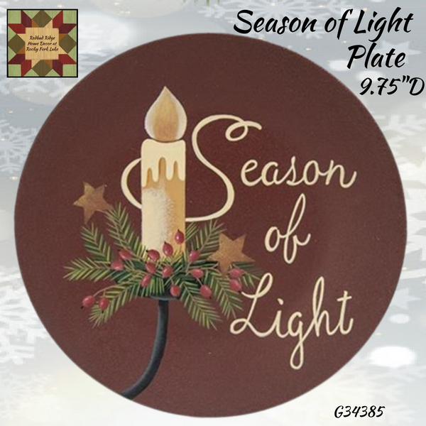 Season of Light Plate 9.75"D