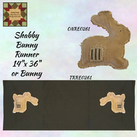 Rustic Shabby Bunny Pewter Runner or Bunny